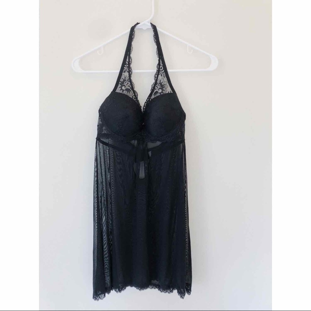 Black Lace Night Gown